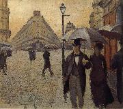 Gustave Caillebotte Study of the raining at Paris street oil on canvas